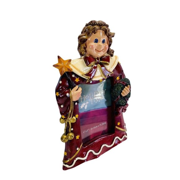 Holiday Time Angel Photo Frame Christmas Decor Resin Figurine - Picture 2 of 9